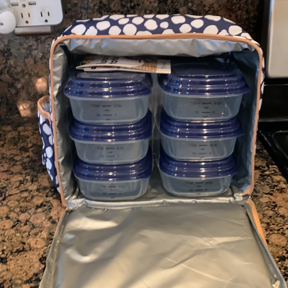Insulated zip lunch tote - Picture 3 of 7